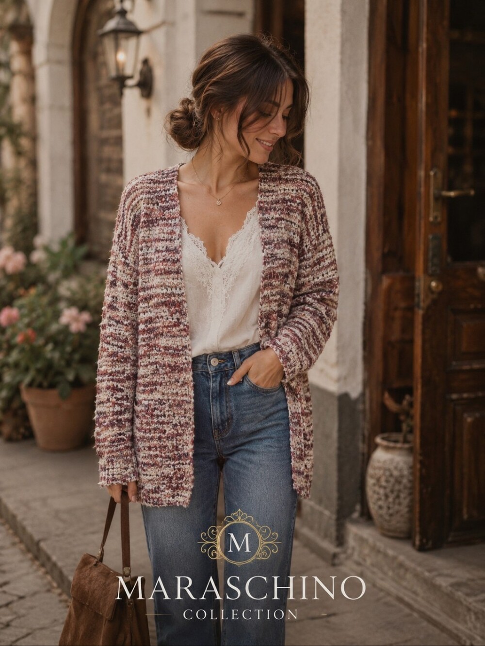 Lane Bryant Marled Open Front Cardigan | 22/24